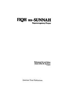Fiqh Us Sunnah - Supererogatory Prayer