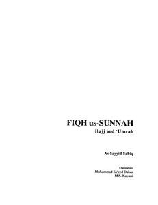Fiqh Us Sunnah - Hajj And Umrah