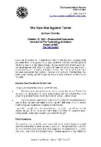 كتاب The New War Against Terror PDF Noam Chomsky pdf