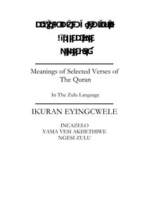 The Qur'an Is Written And Translated In The Zulu Language