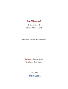 Pse Mbulesa كتاب اسلامي مترجم اللغة الالبانية الالبانيه الألبانية
