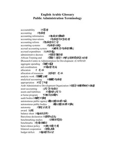3071 the most important terms of public administration english arabic 4139