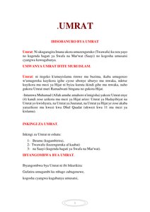 Islam Translator Translated Into The Rwandan Kirundian Language Rw Umrat