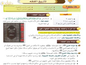 الفقه فصلي اول ثانوي الفصل الاول
