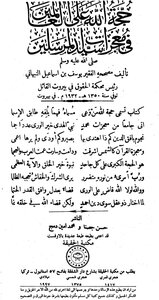 261كتاب 188 حجة الله على العالمين في معجزات سيد المرسلين الشيخ النبهاني ط 1375