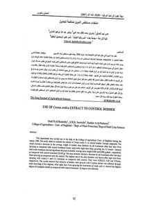 Agricultural And Industrial Research - The Use Of Barley Extract To Combat Dormant - Book 64
