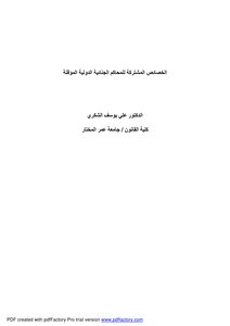 Common Characteristics Of The Interim International Criminal Courts