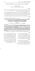 Effect Of Treating Date Palm Fronds With Urea And Whey On Its Chemical Composition And Digestion Coefficient - Book 913