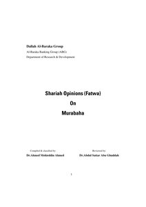 4626 Fatwas Of Murabaha Al Baraka Seminar . 5582