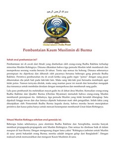 Media Front: Indonesian Translation Of The Report [the Burma Genocide Of Muslims]