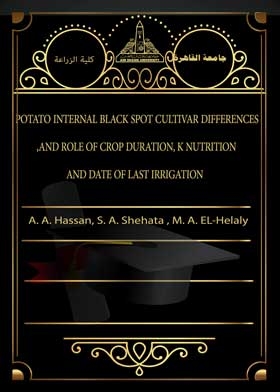 Potato Internal Black Spot: Cultivar Differences And Role Of Crop Duration, K Nutrition, And Date Of