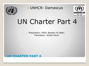 The Charter Of The United Nations - Part Iv B - In The English Language