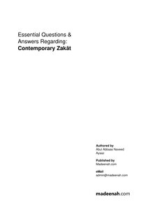 Essential questions & answers regarding contemporary Zakat