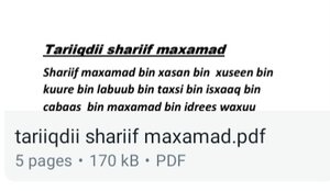 تاريخ شريف محمد