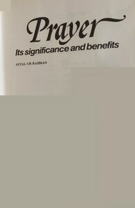 Prayer Its Significance and benefits