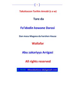 Tarihin Annabi (saw)