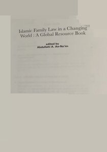 Islamic Family Law in a Changing World