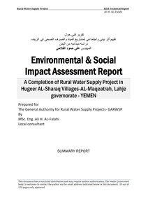Environmental And Social Impact Assessment Report