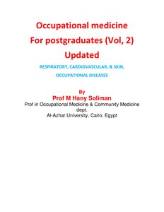 Occupational medicine For postgraduates (Vol, 2) Updated