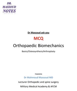 Dr Massoud mcq Biomechanics