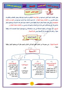ملخص احياء السادس العلمي الفصل الثاني الانسجة