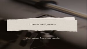 Quotes and pottery