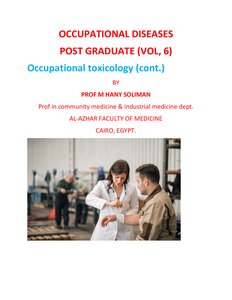 OCCUPATIONAL DISEASES POST GRADUATE (VOL, 6)