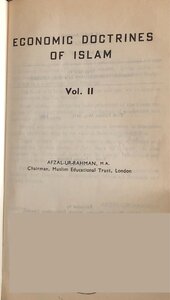 ECONOMIC DOCTRINES OF ISLAM vol 2