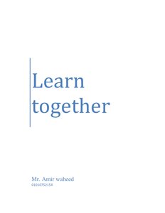 Learn together