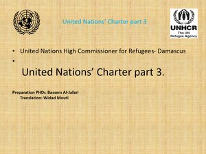 Charter Of The United Nations - Part Iii - In English