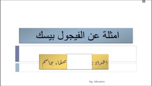 امثلة عن الفيجول بيسك