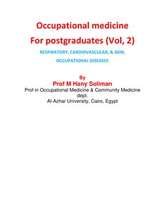 Occupational medicine For postgraduates (Vol, 2)