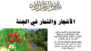 الأشجار والثمار في الجنة