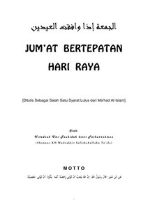 SHALAT IED BERTEPATAN HARI JUMAT