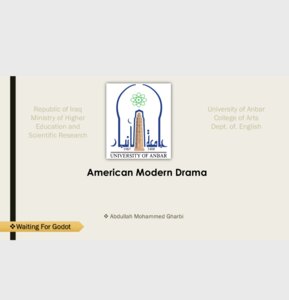 American modern Drama - waiting for godot