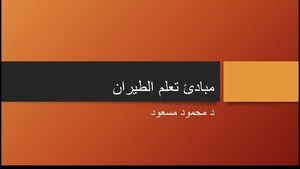 مبادئ قيادة الطائرات