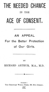 The Needed Change in the Age of Consent An Appeal For the Better Protection of Our Girls