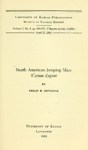 North American Jumping Mice (Genus Zapus)