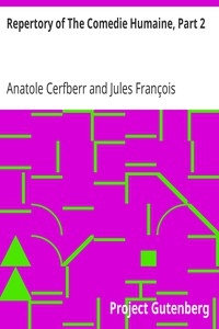 Repertory Of The Comedie Humaine, Part 2