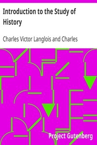 Introduction to the Study of History