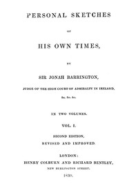 Personal Sketches Of His Own Times, Vol. 1 (of 3)