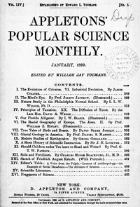 Appletons' Popular Science Monthly, January 1899 Volume LIV, No. 3, January 1899