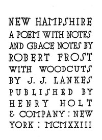 New Hampshire, A Poem; With Notes And Grace Notes