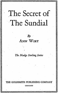 The Secret of the Sundial Madge Sterling Series, #3