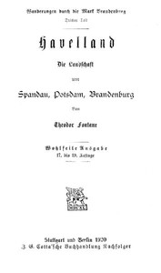 Wanderungen durch die Mark Brandenburg, Dritter Teil Havelland