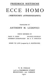 Ecce Homo Complete Works, Volume Seventeen