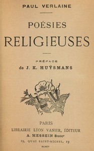 Poésies religieuses Préface de J. K. Huÿsmans