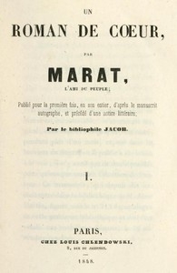 Les aventures du jeune Comte Potowski, Vol. 1 (of 2) Un roman de coeur par Marat, l'ami du peuple