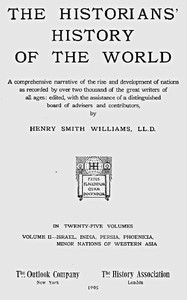 The Historians' History of the World in Twenty-Five Volumes, Volume 02 Israel, India, Persia, Phoenicia, Minor Nations of Western Asia