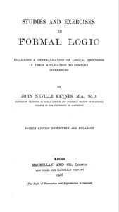 Studies and Exercises in Formal Logic